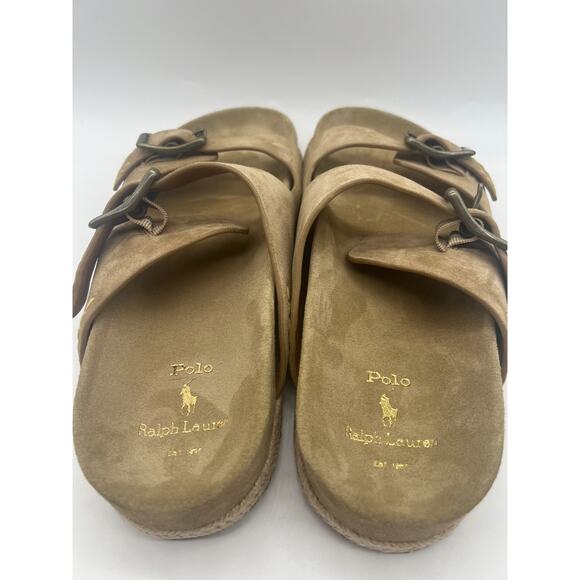 Polo Ralph Lauren Turbach Sandals Beige Suede Men Size 12D New main image 13